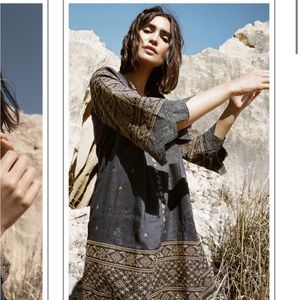 Spell Muwala Embroidered Tunic Shadow